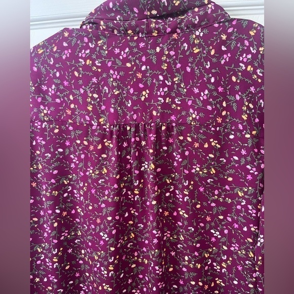 Banana REPUBLIC Floral Tie Neck Blouse - Picture 4 of 7